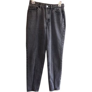 Missguided Tall black cotton high rise Mom Jeans Sz US 4L
